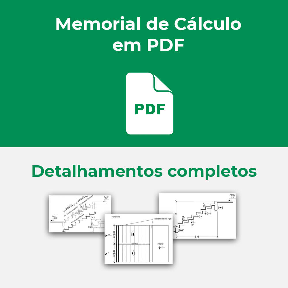 DImensionamento de Escadas de Concreto Armado - Planilha